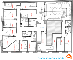 Plano Residencia Universitaria Canfranc Madrid